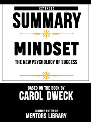 cover image of Extended Summary of Mindset